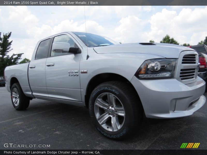 Bright Silver Metallic / Black 2014 Ram 1500 Sport Quad Cab