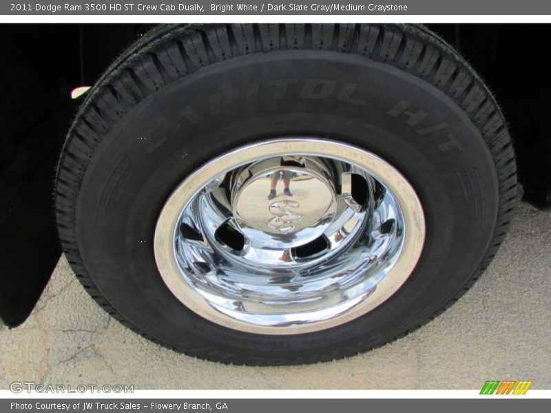 Bright White / Dark Slate Gray/Medium Graystone 2011 Dodge Ram 3500 HD ST Crew Cab Dually