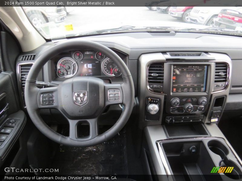 Bright Silver Metallic / Black 2014 Ram 1500 Sport Quad Cab