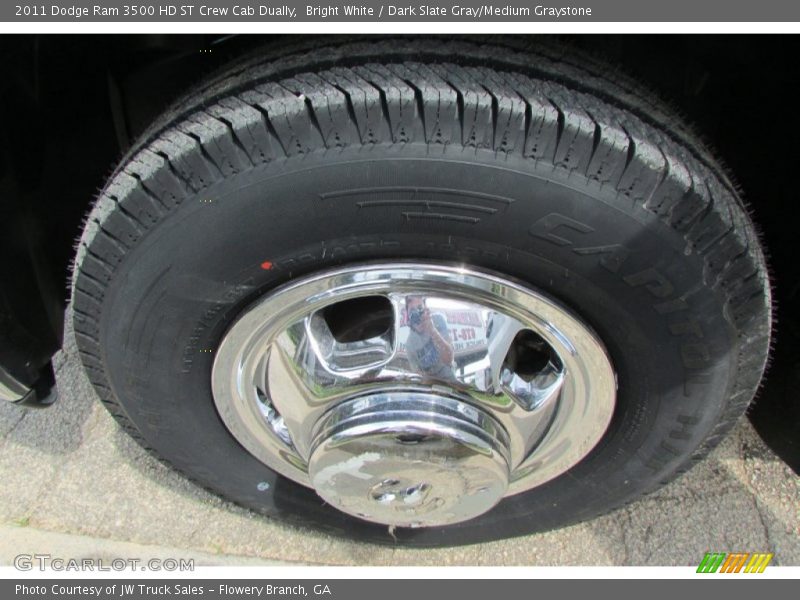 Bright White / Dark Slate Gray/Medium Graystone 2011 Dodge Ram 3500 HD ST Crew Cab Dually