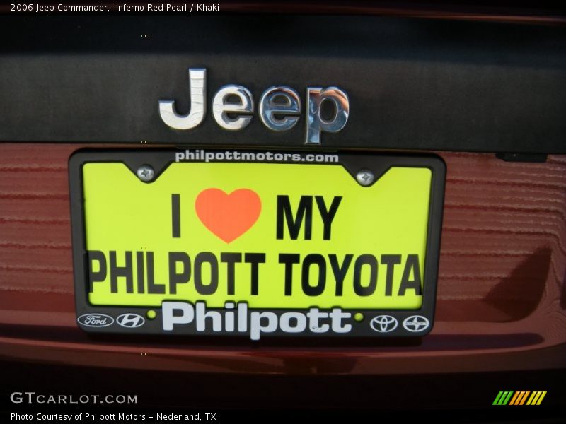 Inferno Red Pearl / Khaki 2006 Jeep Commander