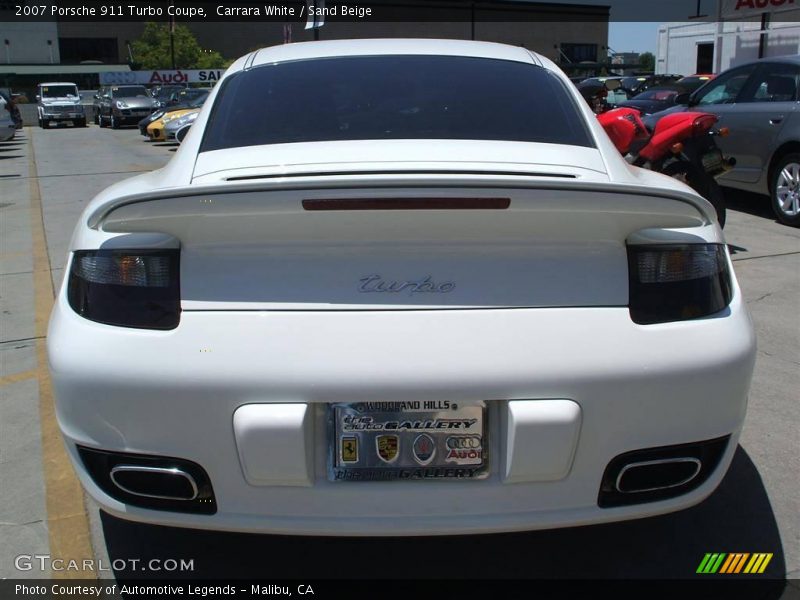 Carrara White / Sand Beige 2007 Porsche 911 Turbo Coupe