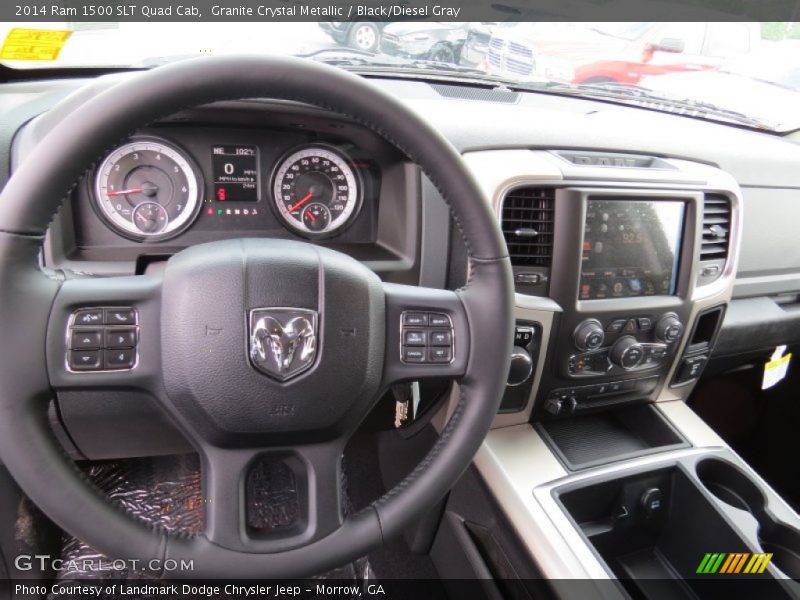 Granite Crystal Metallic / Black/Diesel Gray 2014 Ram 1500 SLT Quad Cab