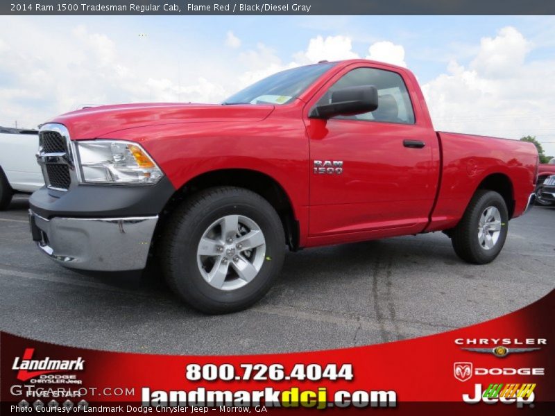 Flame Red / Black/Diesel Gray 2014 Ram 1500 Tradesman Regular Cab