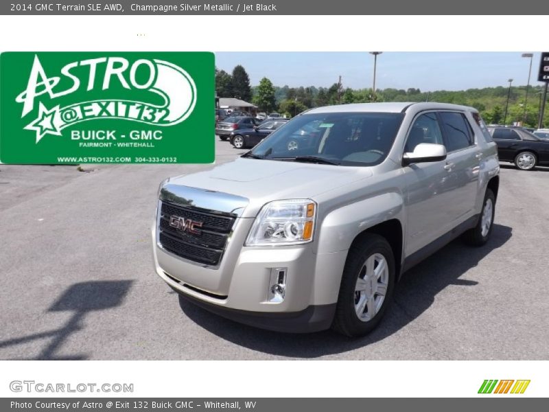 Champagne Silver Metallic / Jet Black 2014 GMC Terrain SLE AWD