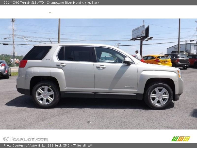 Champagne Silver Metallic / Jet Black 2014 GMC Terrain SLE AWD