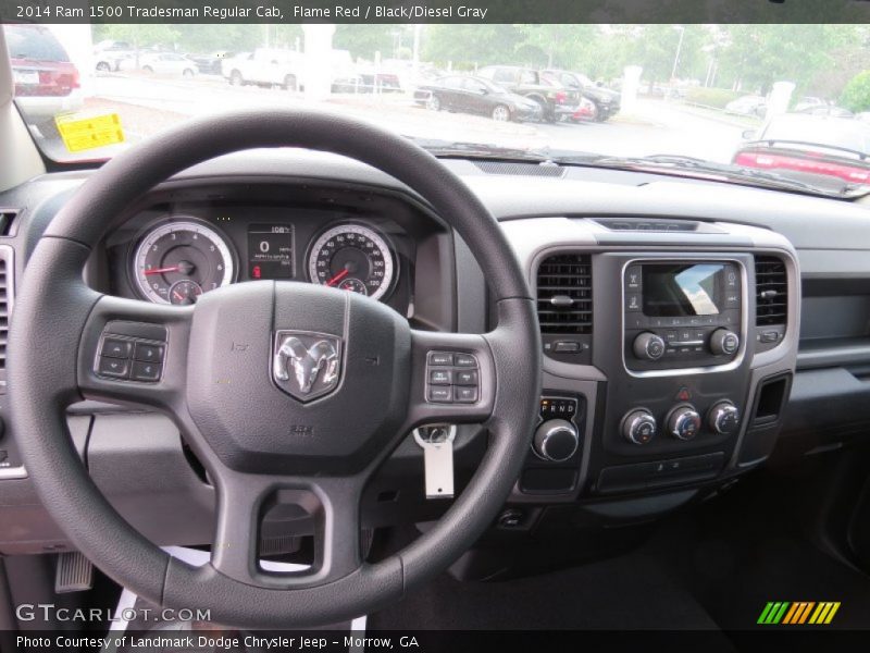 Flame Red / Black/Diesel Gray 2014 Ram 1500 Tradesman Regular Cab