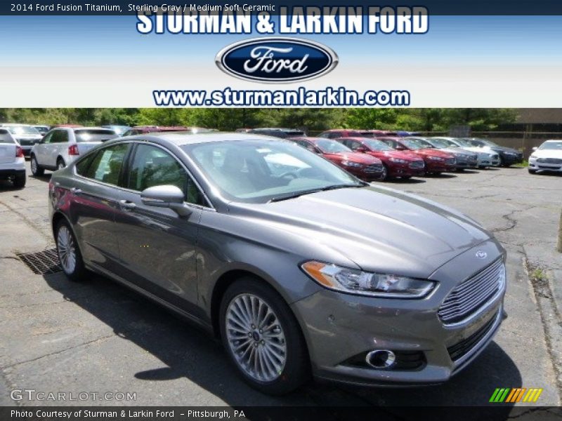 Sterling Gray / Medium Soft Ceramic 2014 Ford Fusion Titanium