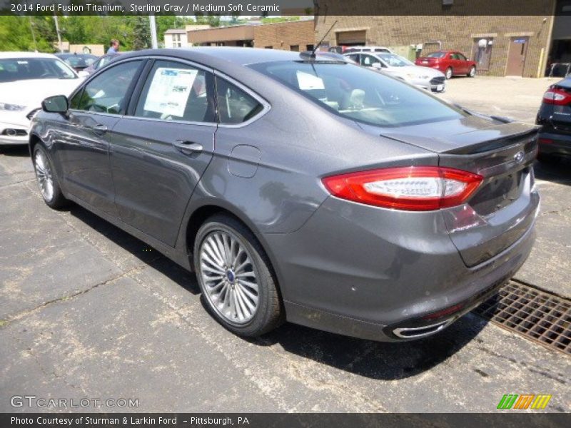Sterling Gray / Medium Soft Ceramic 2014 Ford Fusion Titanium