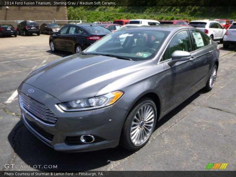 Sterling Gray / Medium Soft Ceramic 2014 Ford Fusion Titanium