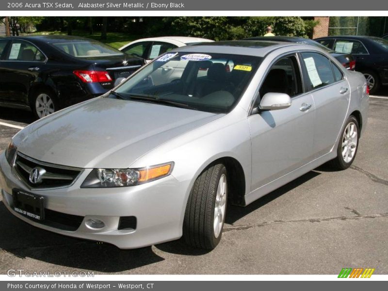 Alabaster Silver Metallic / Ebony Black 2006 Acura TSX Sedan