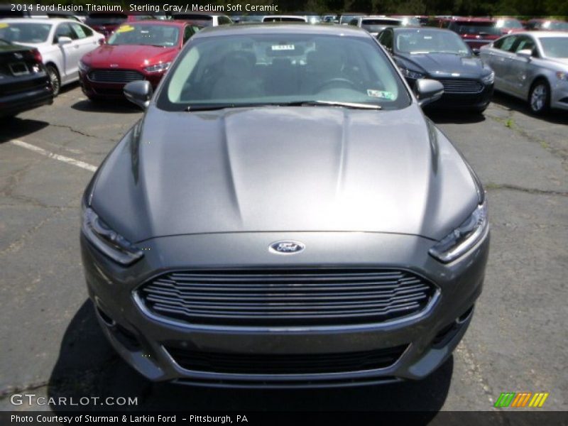 Sterling Gray / Medium Soft Ceramic 2014 Ford Fusion Titanium