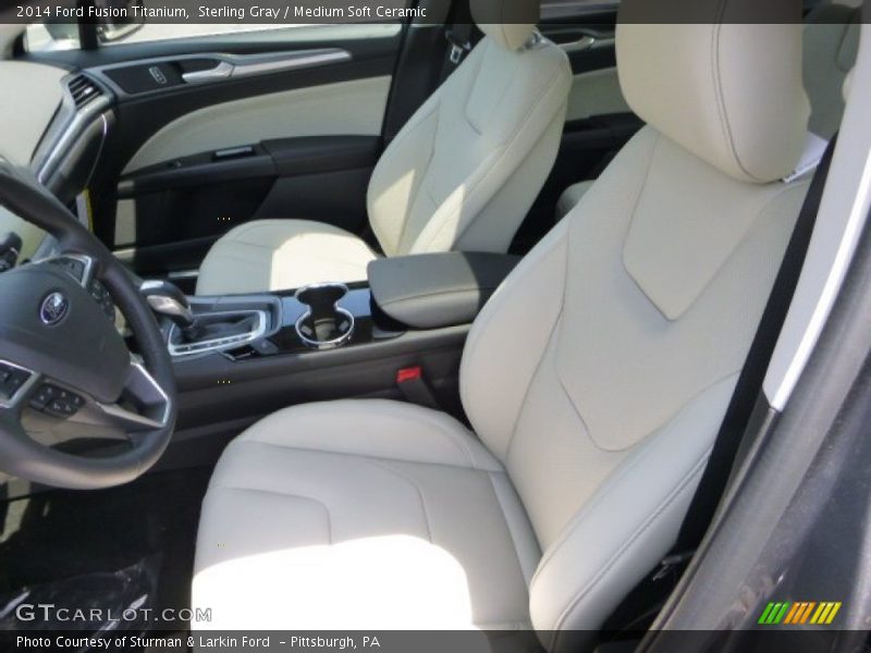 Sterling Gray / Medium Soft Ceramic 2014 Ford Fusion Titanium