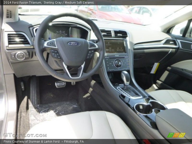Sterling Gray / Medium Soft Ceramic 2014 Ford Fusion Titanium