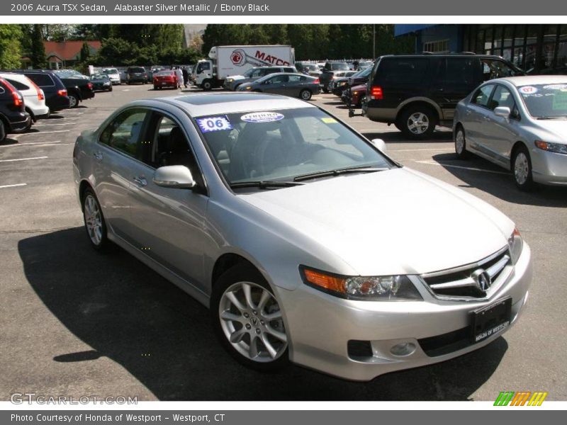 Alabaster Silver Metallic / Ebony Black 2006 Acura TSX Sedan