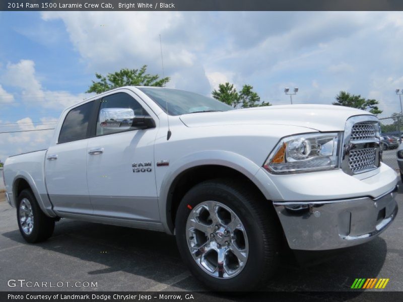 Bright White / Black 2014 Ram 1500 Laramie Crew Cab