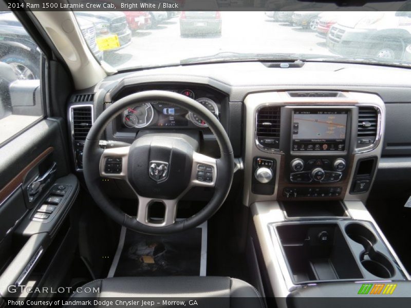 Bright White / Black 2014 Ram 1500 Laramie Crew Cab