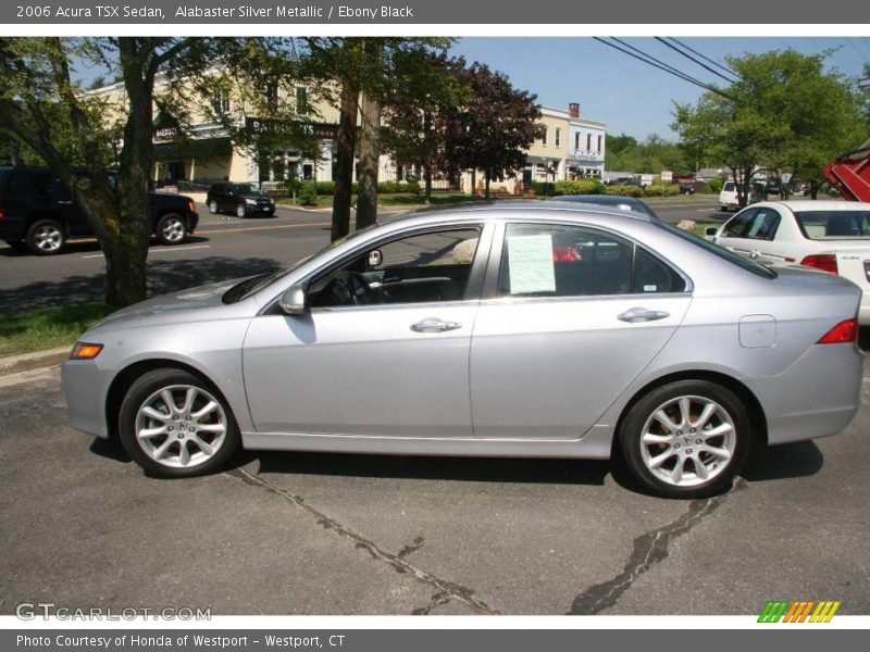 Alabaster Silver Metallic / Ebony Black 2006 Acura TSX Sedan