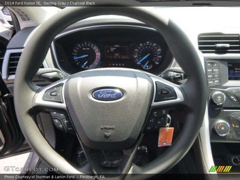 Sterling Gray / Charcoal Black 2014 Ford Fusion SE