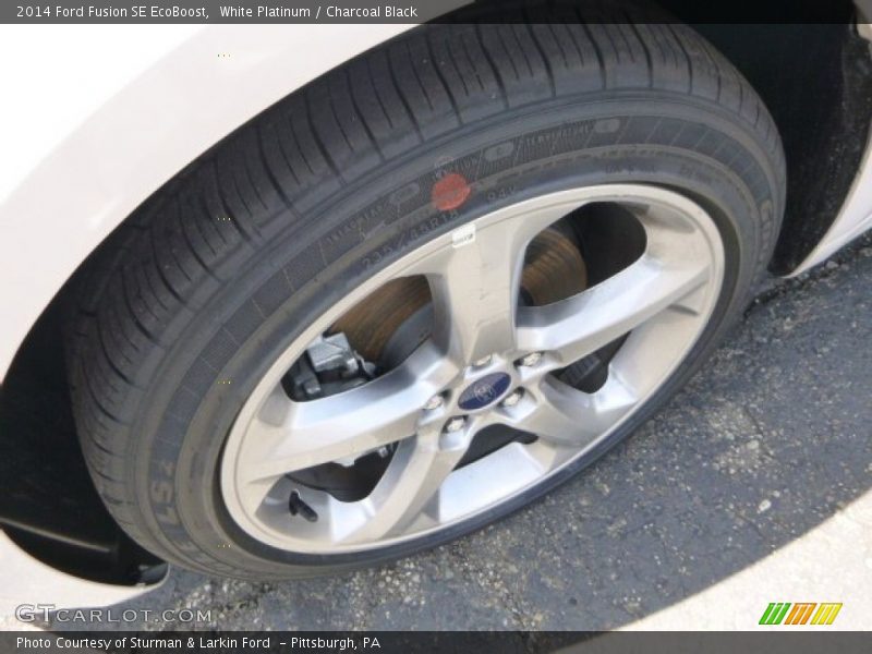 White Platinum / Charcoal Black 2014 Ford Fusion SE EcoBoost
