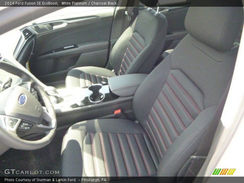 White Platinum / Charcoal Black 2014 Ford Fusion SE EcoBoost