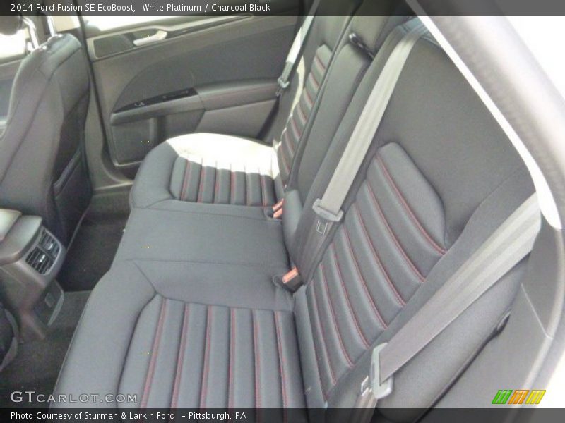 White Platinum / Charcoal Black 2014 Ford Fusion SE EcoBoost