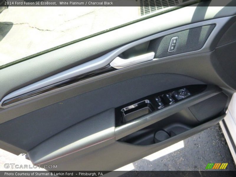 White Platinum / Charcoal Black 2014 Ford Fusion SE EcoBoost