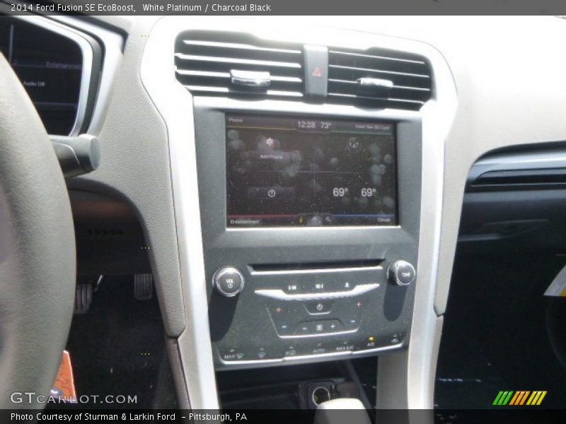 White Platinum / Charcoal Black 2014 Ford Fusion SE EcoBoost