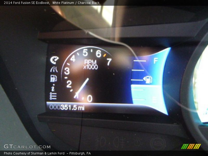 White Platinum / Charcoal Black 2014 Ford Fusion SE EcoBoost
