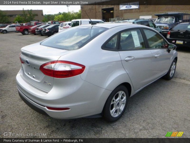 Ingot Silver / Medium Light Stone 2014 Ford Fiesta SE Sedan