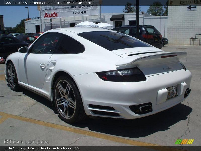 Carrara White / Sand Beige 2007 Porsche 911 Turbo Coupe