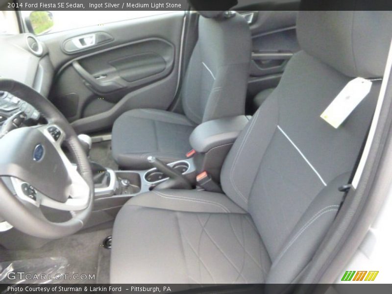 Ingot Silver / Medium Light Stone 2014 Ford Fiesta SE Sedan