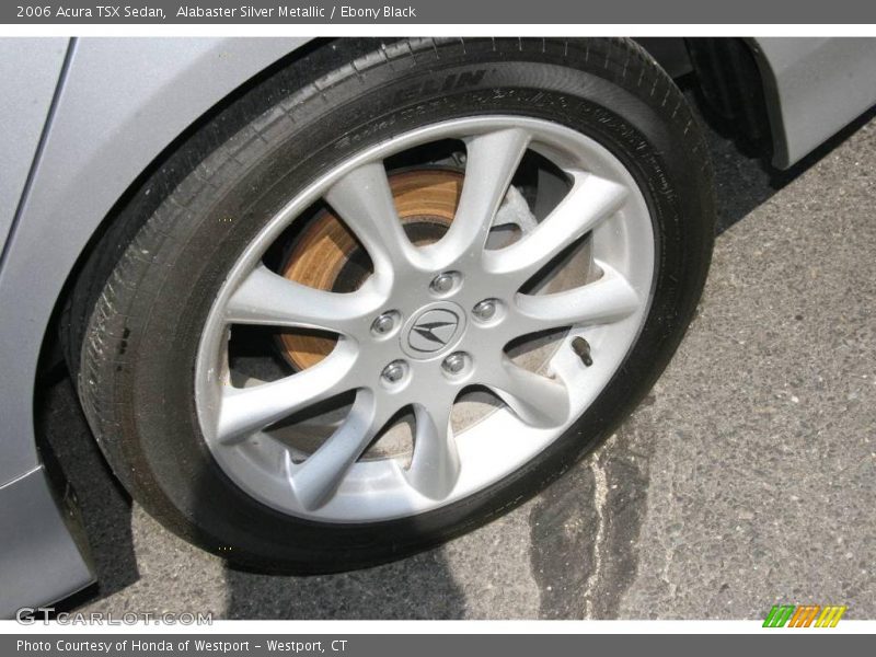 Alabaster Silver Metallic / Ebony Black 2006 Acura TSX Sedan