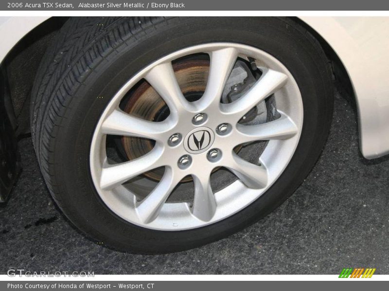 Alabaster Silver Metallic / Ebony Black 2006 Acura TSX Sedan