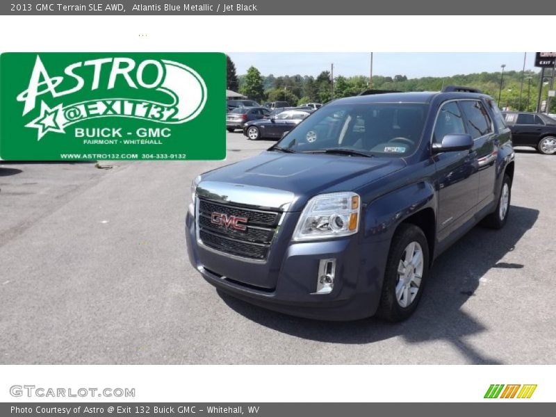 Atlantis Blue Metallic / Jet Black 2013 GMC Terrain SLE AWD