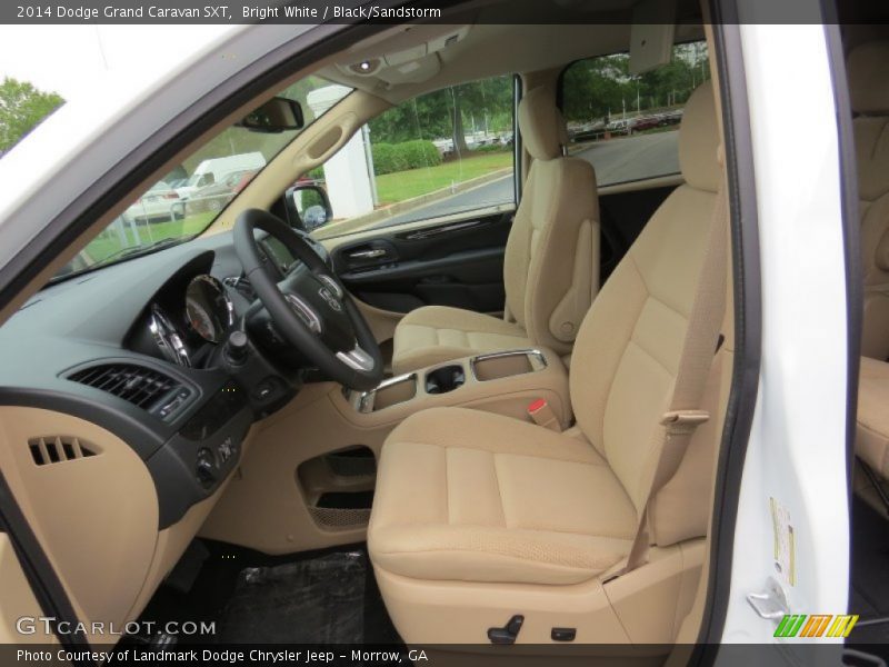 Bright White / Black/Sandstorm 2014 Dodge Grand Caravan SXT