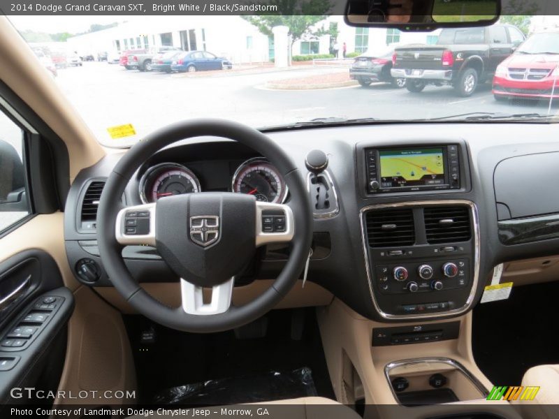Bright White / Black/Sandstorm 2014 Dodge Grand Caravan SXT