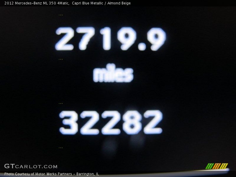Capri Blue Metallic / Almond Beige 2012 Mercedes-Benz ML 350 4Matic