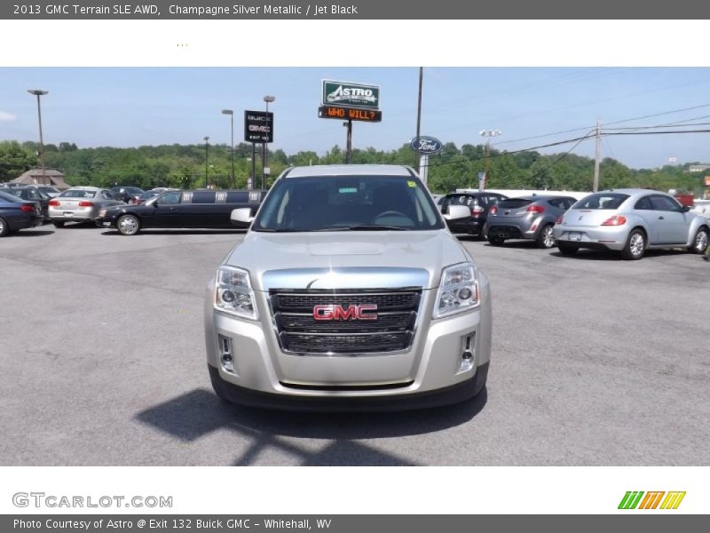 Champagne Silver Metallic / Jet Black 2013 GMC Terrain SLE AWD