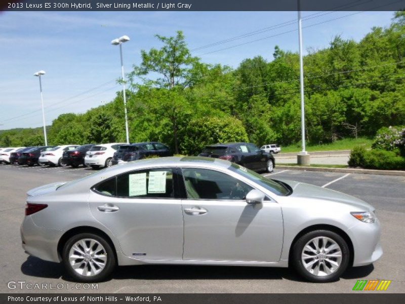 Silver Lining Metallic / Light Gray 2013 Lexus ES 300h Hybrid