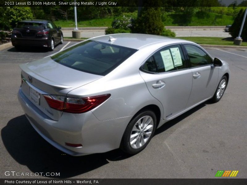 Silver Lining Metallic / Light Gray 2013 Lexus ES 300h Hybrid