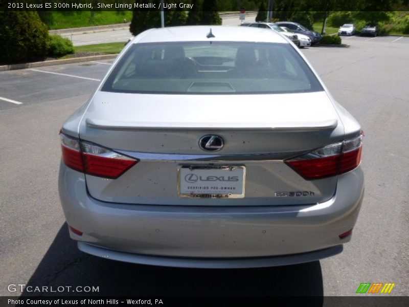 Silver Lining Metallic / Light Gray 2013 Lexus ES 300h Hybrid