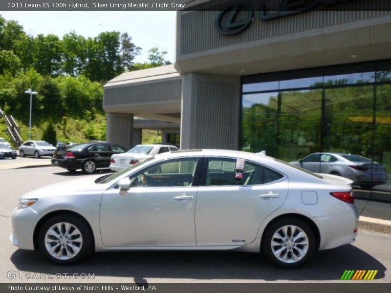 Silver Lining Metallic / Light Gray 2013 Lexus ES 300h Hybrid