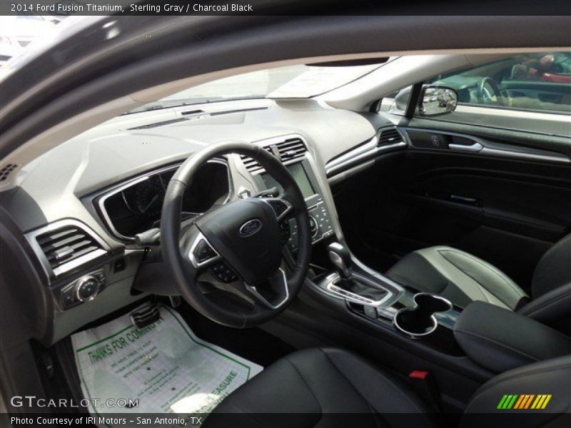 Sterling Gray / Charcoal Black 2014 Ford Fusion Titanium