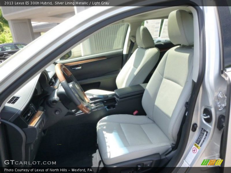 Silver Lining Metallic / Light Gray 2013 Lexus ES 300h Hybrid