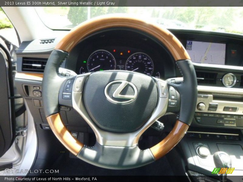 Silver Lining Metallic / Light Gray 2013 Lexus ES 300h Hybrid