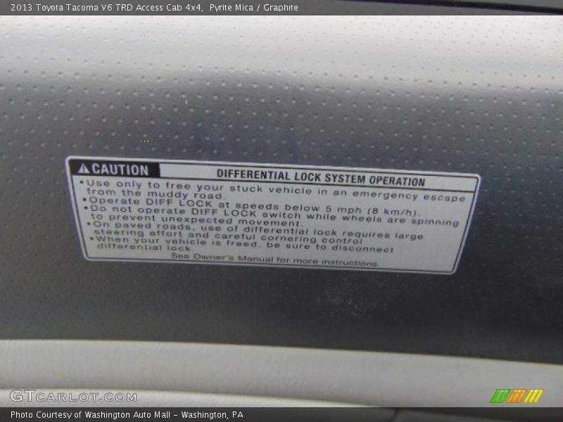 Pyrite Mica / Graphite 2013 Toyota Tacoma V6 TRD Access Cab 4x4