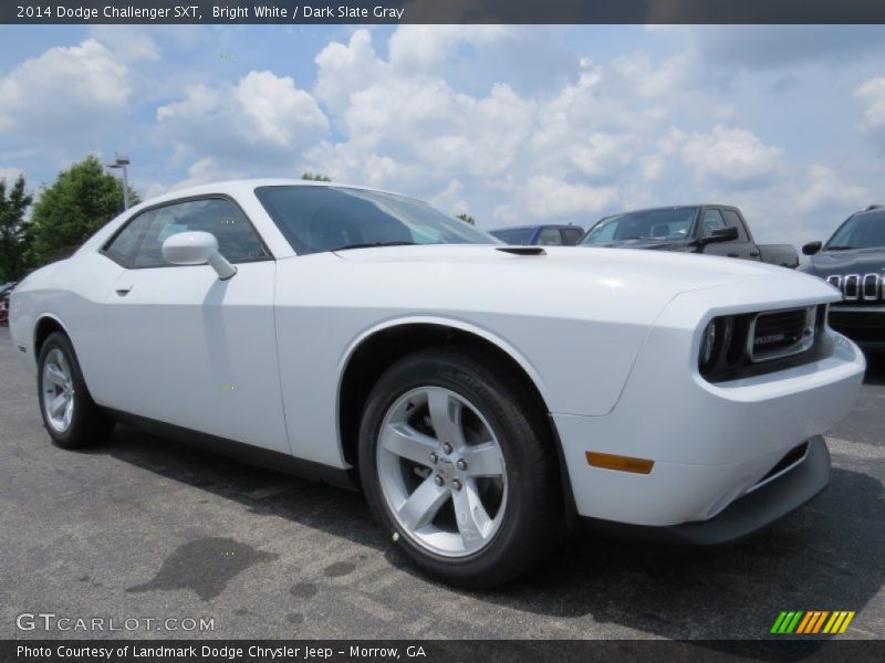 Bright White / Dark Slate Gray 2014 Dodge Challenger SXT