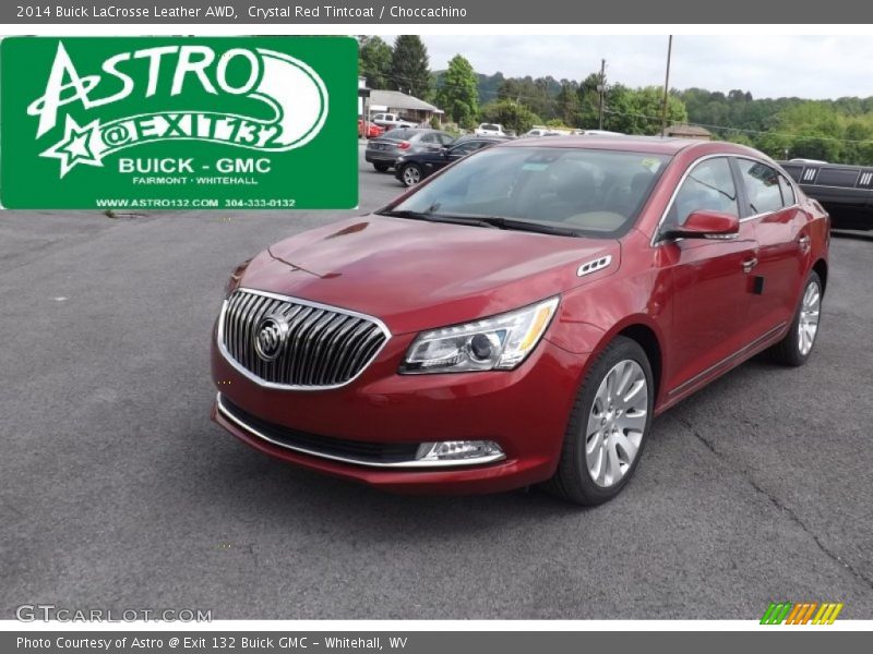 Crystal Red Tintcoat / Choccachino 2014 Buick LaCrosse Leather AWD