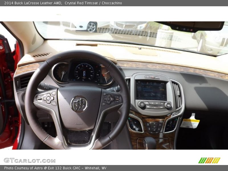 Crystal Red Tintcoat / Choccachino 2014 Buick LaCrosse Leather AWD